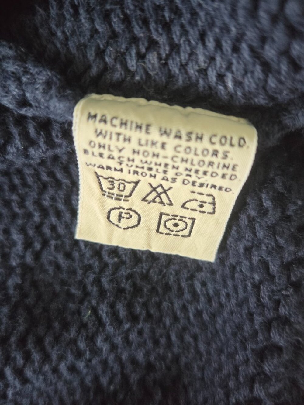 Vintage Eddie Bauer Sweater Men's XL Blue Cotton Knit Crew Neck Outdoor - Picture 4 of 6